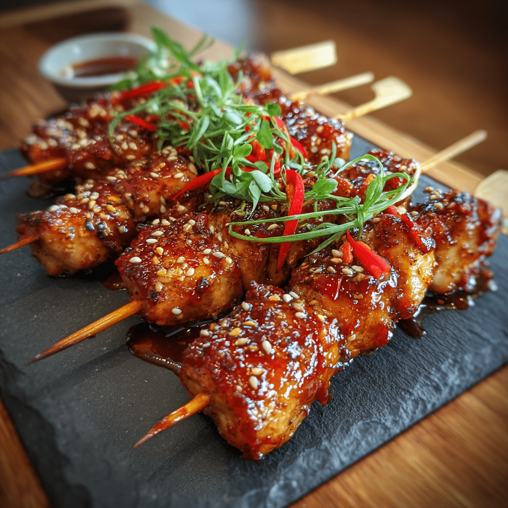 Bang Bang Chicken Skewers