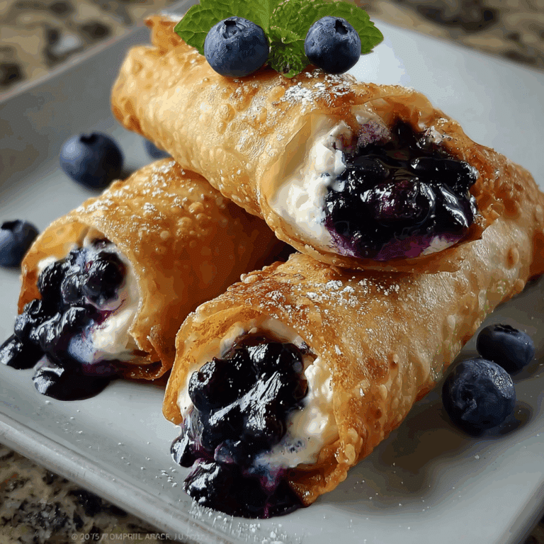 Blueberry Cream Cheese Egg Rolls