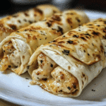 Cheesy Garlic Chicken Wraps