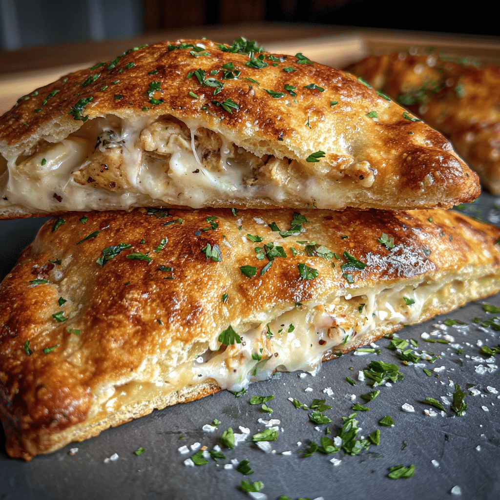 Chicken Alfredo Air Fryer Calzone