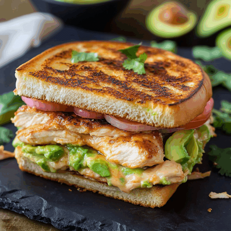 Chicken Avocado Melt Sandwich