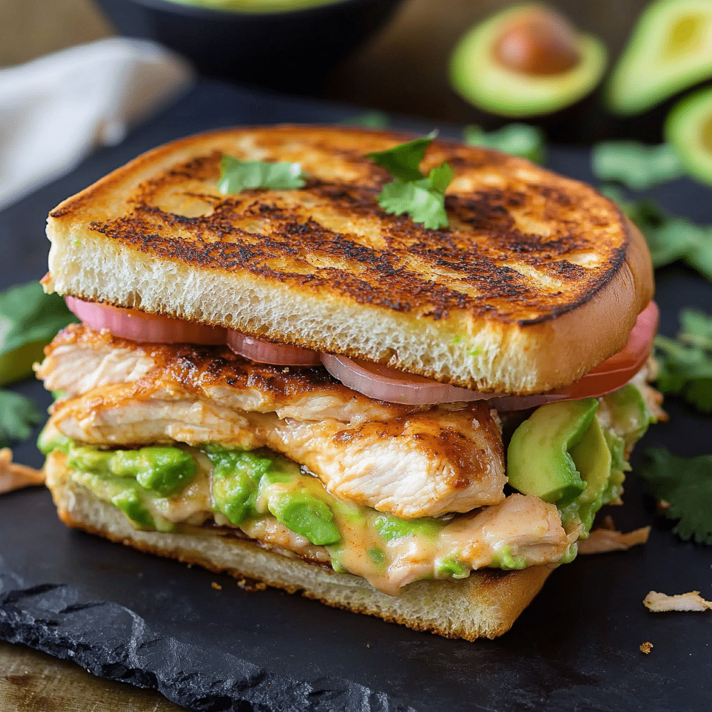 Chicken Avocado Melt Sandwich