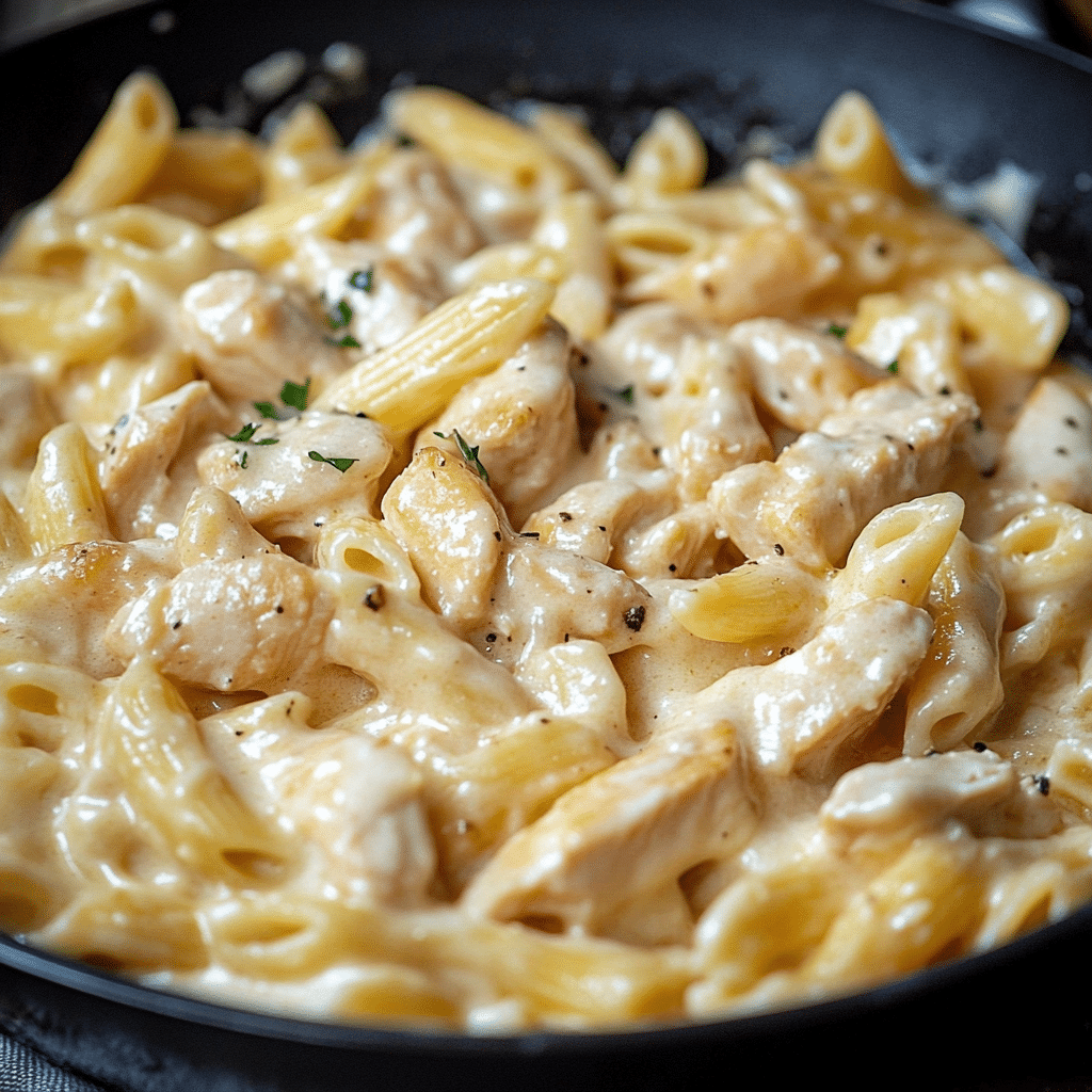 Creamy White Cheddar Chicken Pasta
