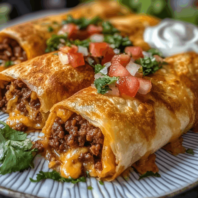 Crispy Beef and Cheese Chimichangas