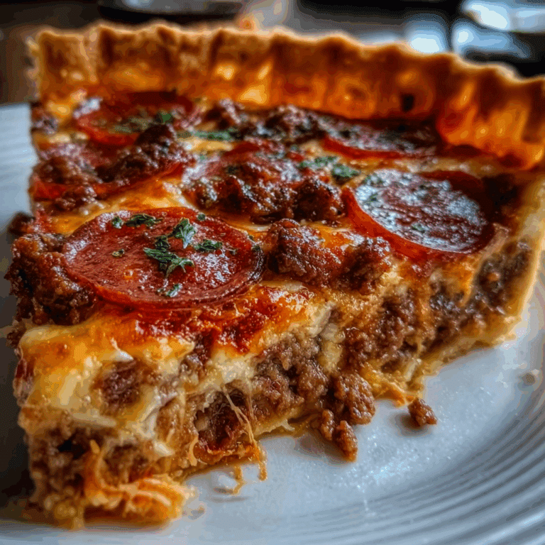 Deep Hamburger Sausage & Pepperoni Pie