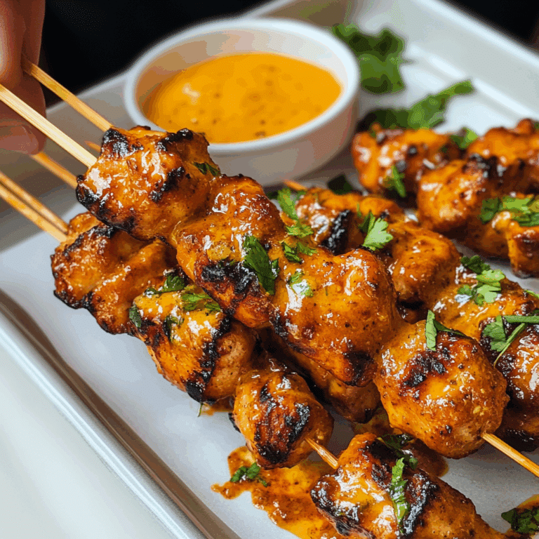 Easy Bang Bang Chicken Skewers