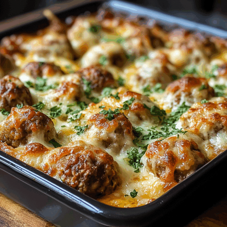 Easy Dump and Bake Meatball Casserole