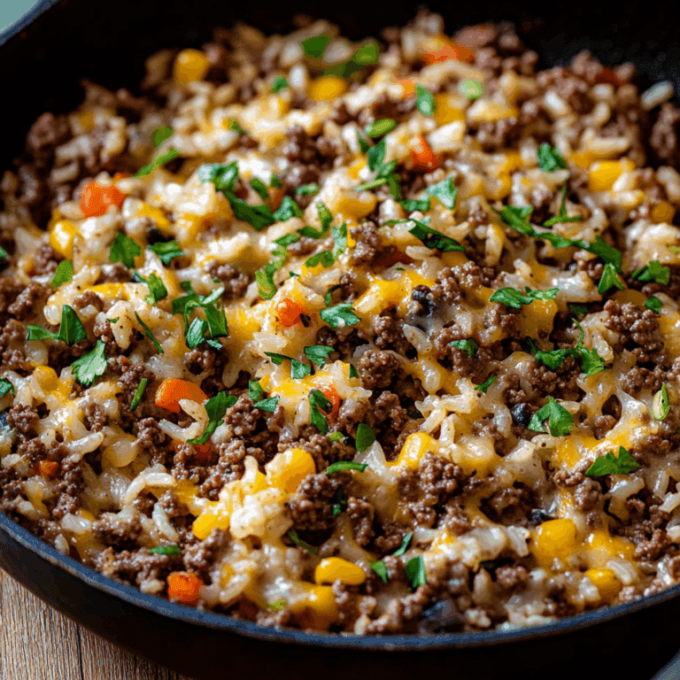 Easy Ground Beef and Rice Skillet