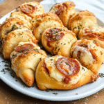 Flaky Pepperoni Pizza Rolls with Mozzarella & Herbs