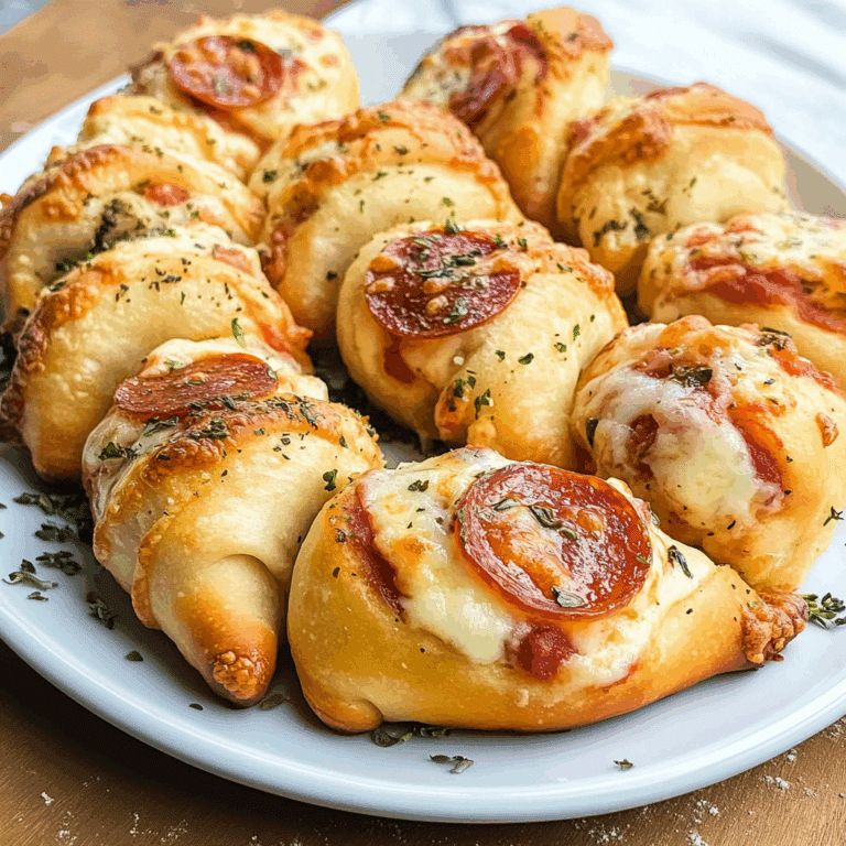Flaky Pepperoni Pizza Rolls with Mozzarella & Herbs