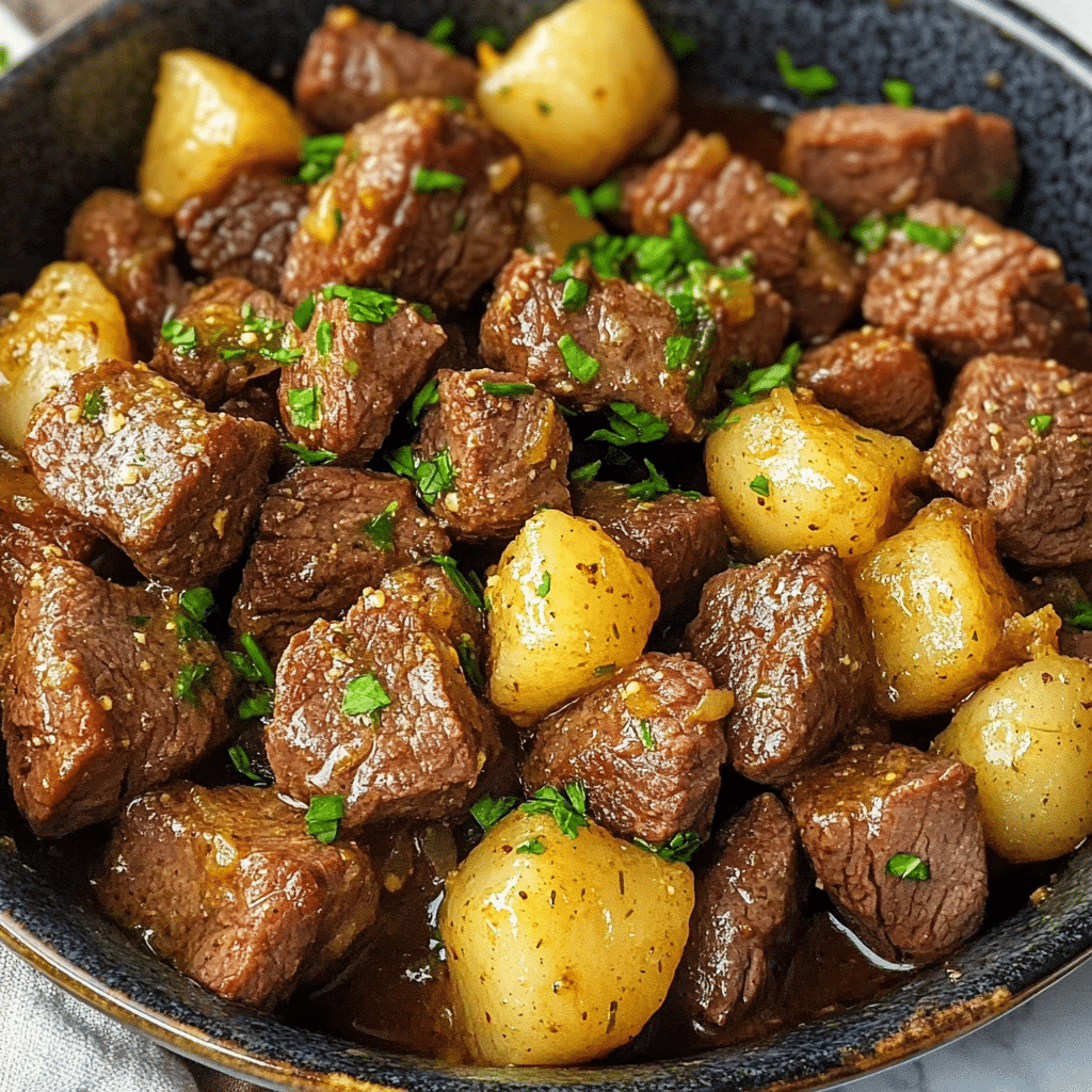 Garlic Butter Steak Bites Crockpot