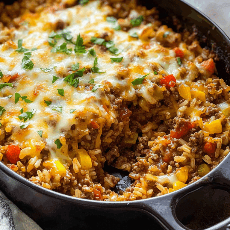 Ground Beef and Rice Casserole