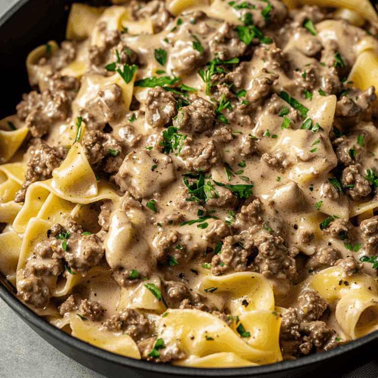 Ground Beef Stroganoff Pasta
