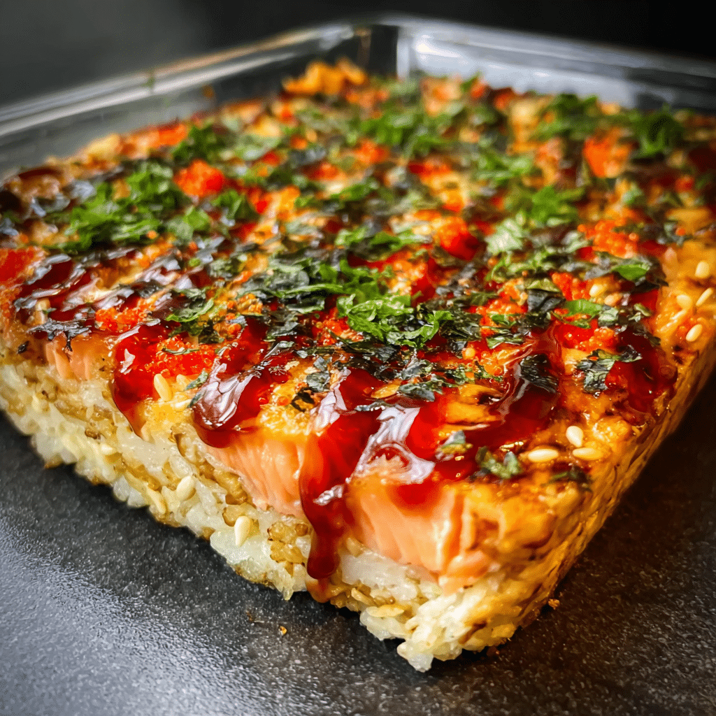 Irresistible Sushi Bake Recipe Salmon