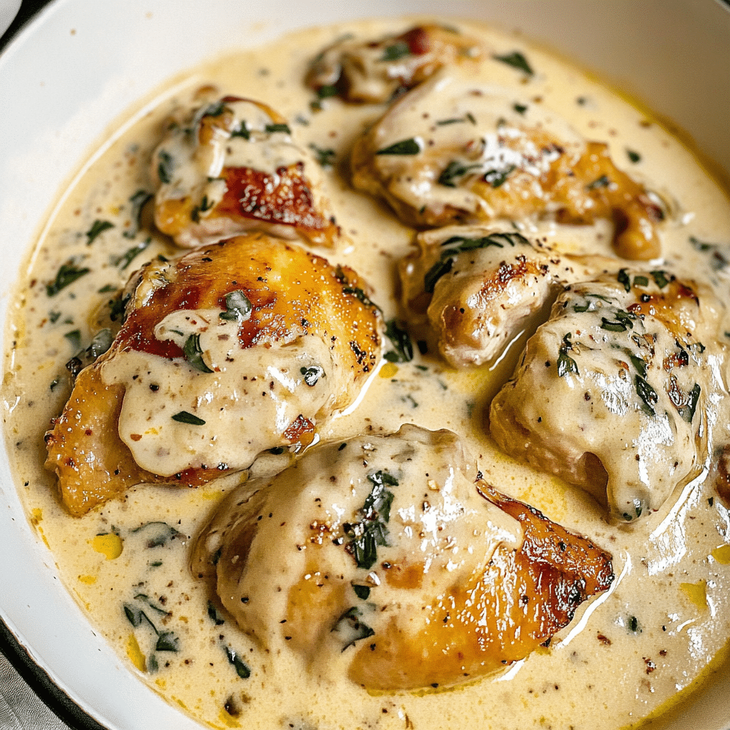 Rich and Creamy Chicken Thighs
