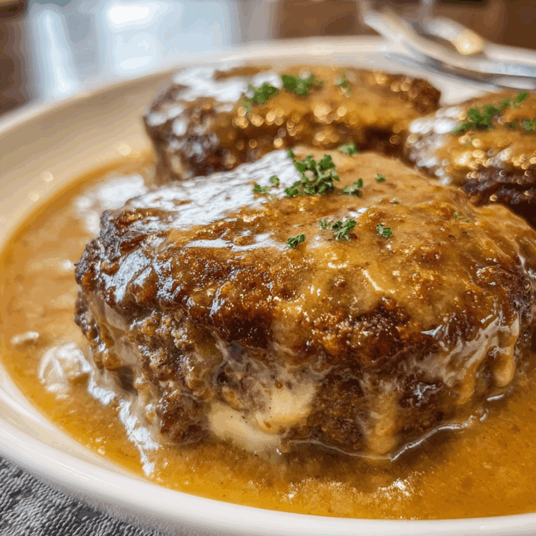 Savory Amish Hamburger Steak Bake