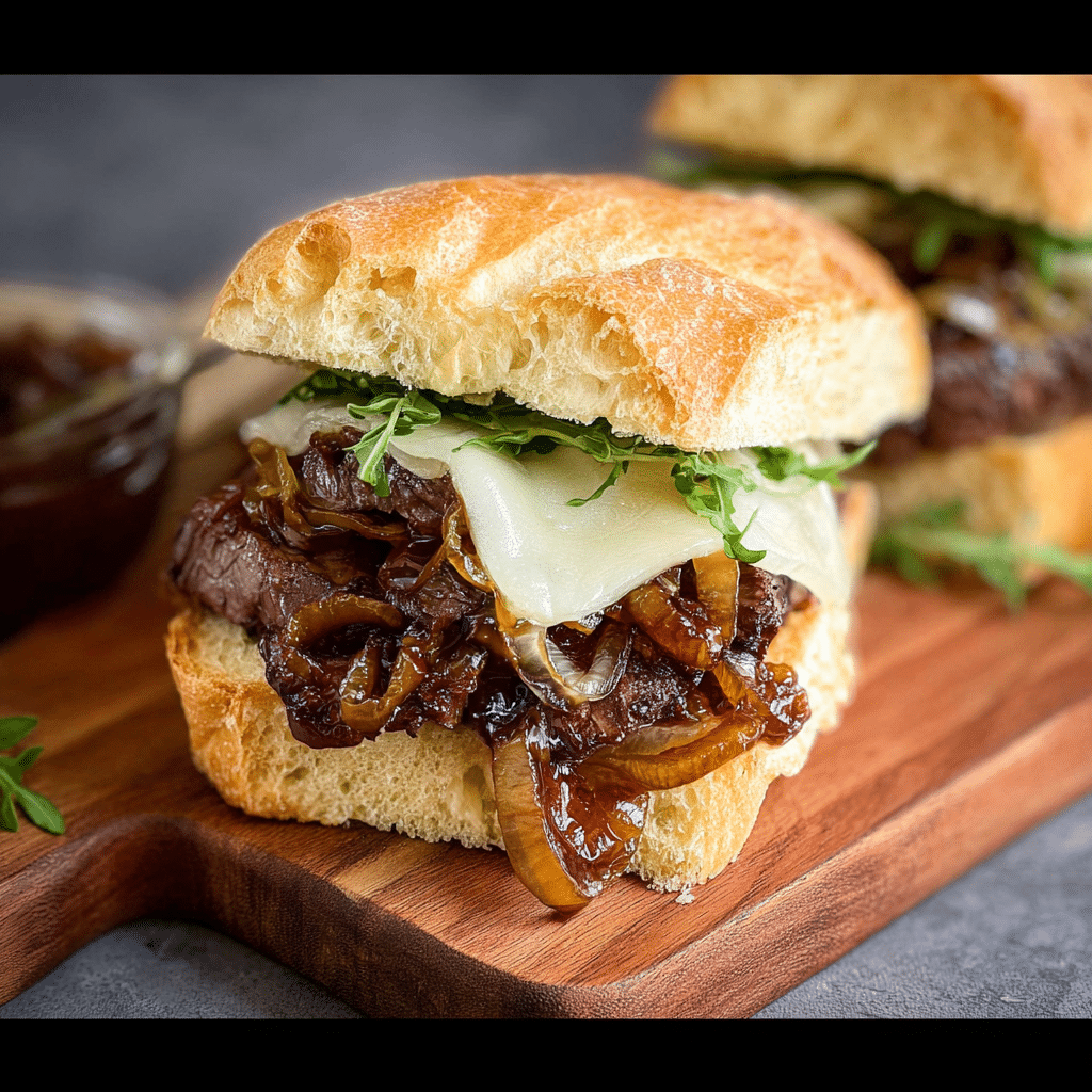 Savory Caramelized Onion Steak Sandwich