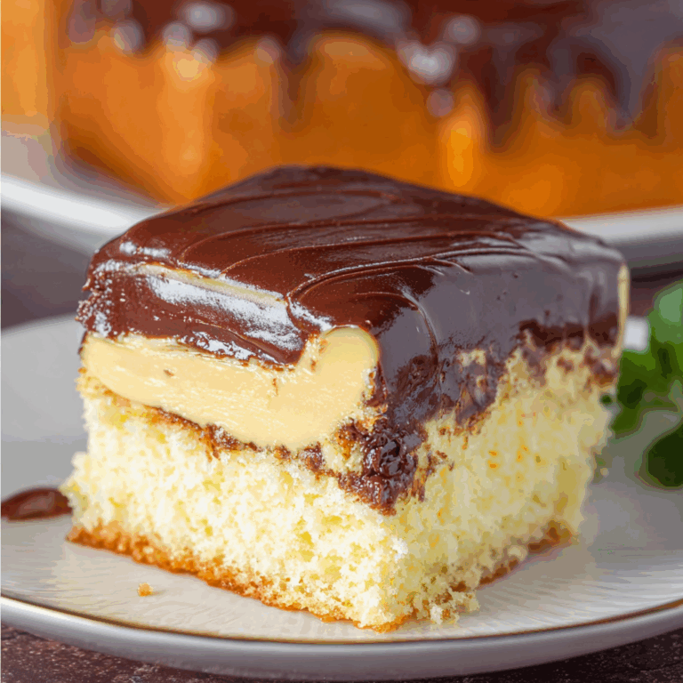Boston Cream Poke Cake