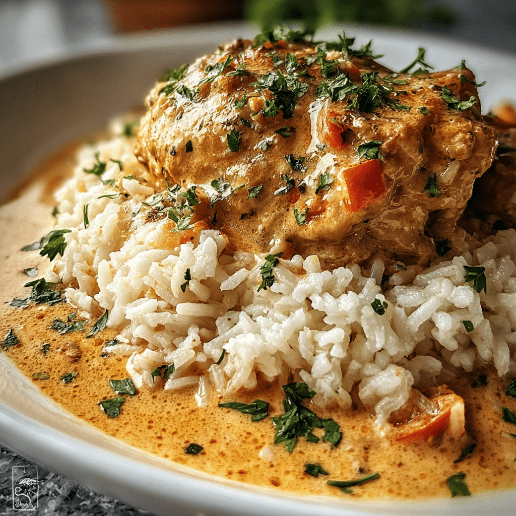 Smothered Chicken and Rice