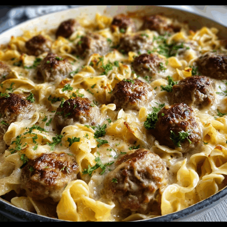 Swedish Meatball Noodle Bake