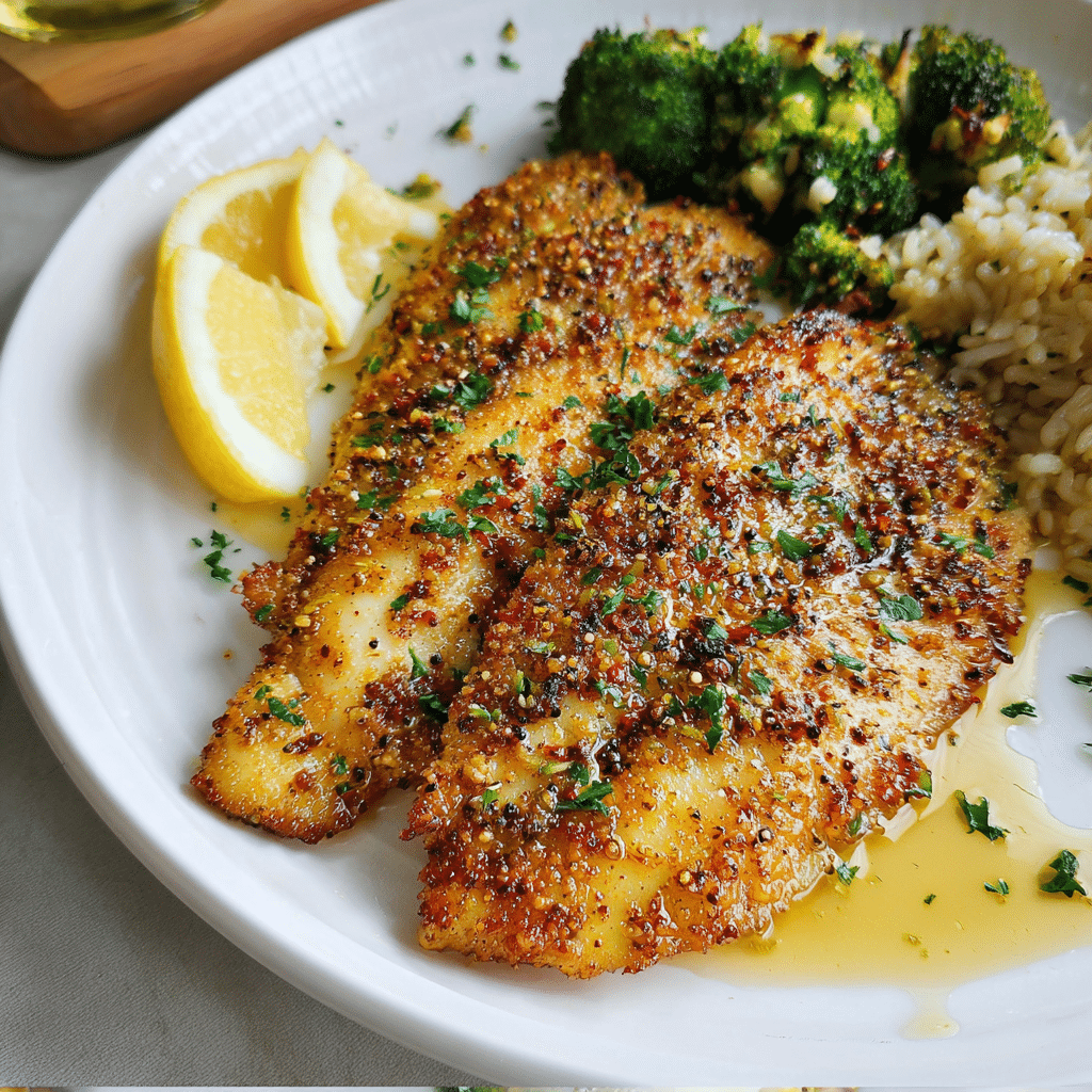 Broiled Lemon Pepper Tilapia
