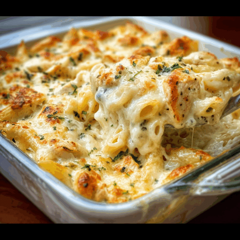 Easy Chicken Alfredo Casserole