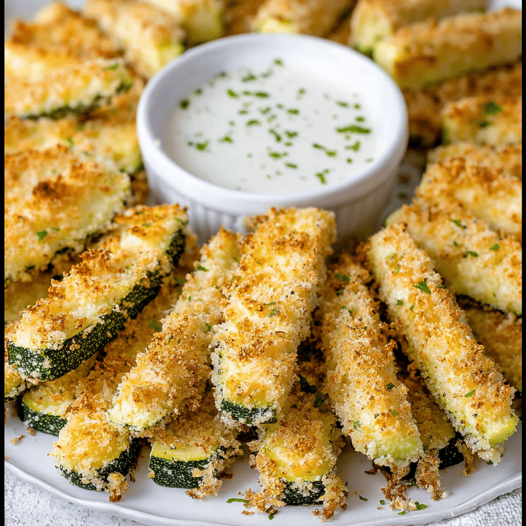 Baked Parmesan Zucchini Slices