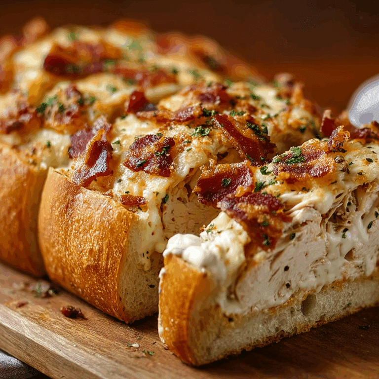 Chicken Bacon Ranch Stuffed Bread