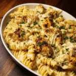 Garlic Parmesan Chicken Pasta Casserole