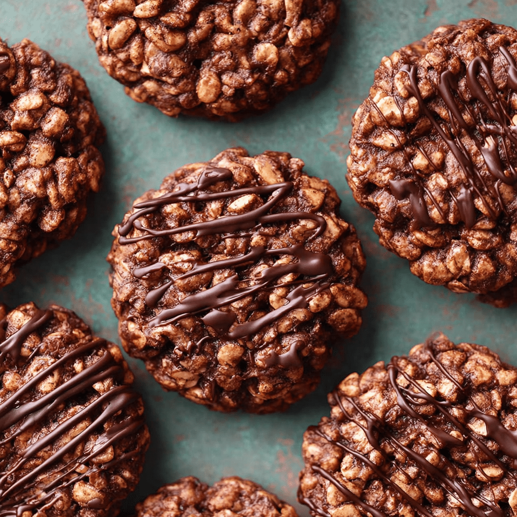 No-Bake Chocolate Rice Krispie Cookies