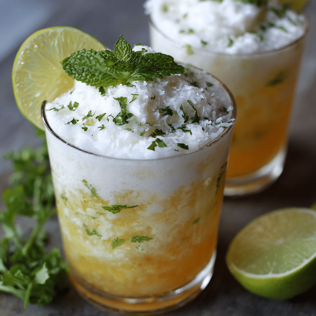 Pineapple Coconut Mojito Float