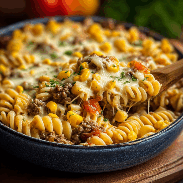 Ranch Rotini Bake with Beef and Corn