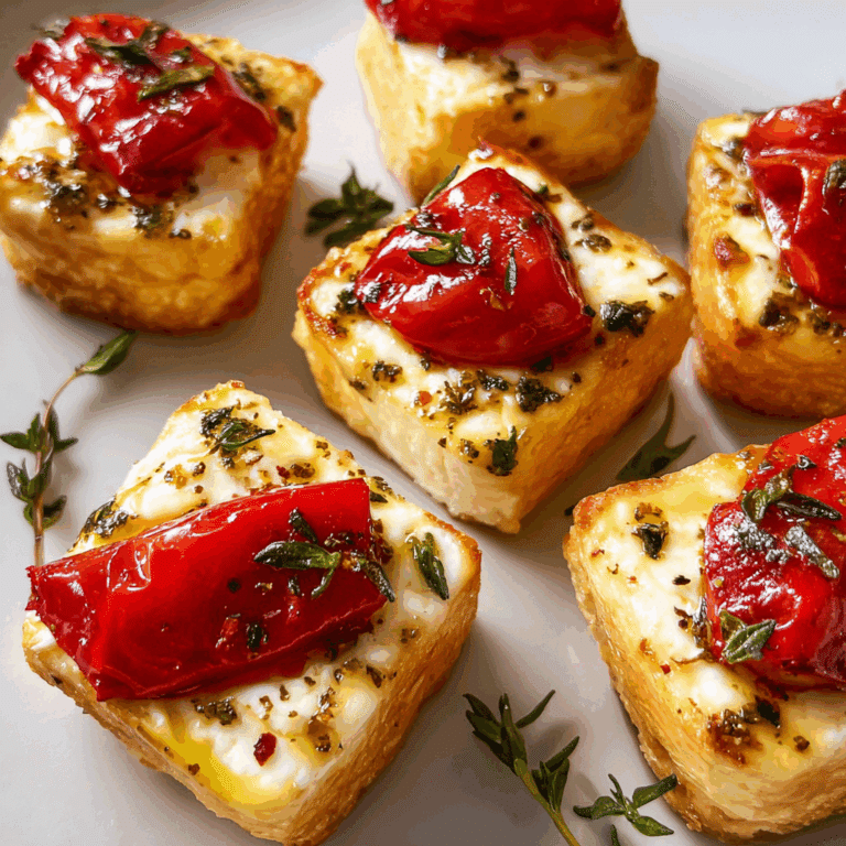 Baked Feta Bites with Roasted Red Peppers