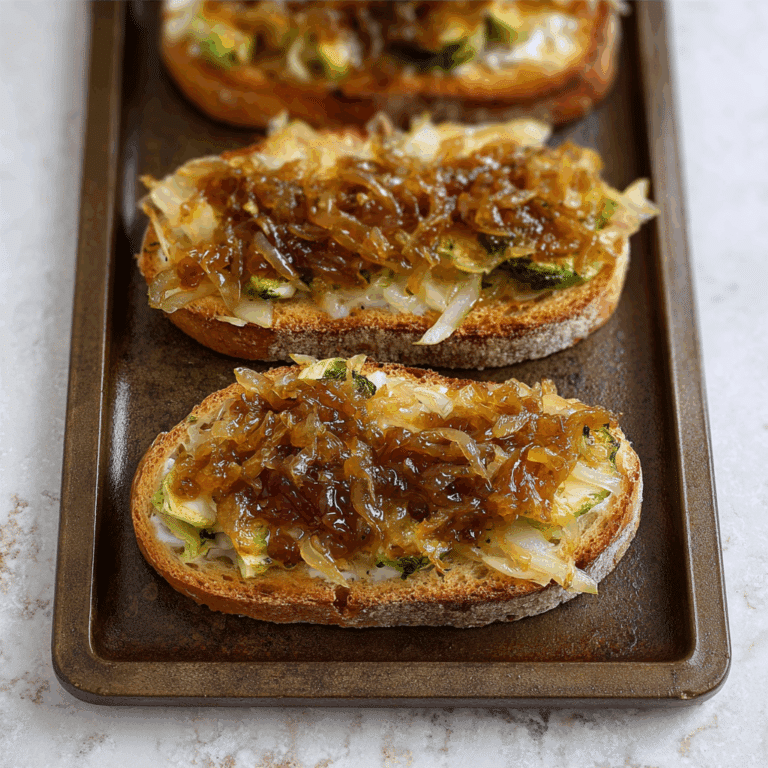 Brussels Sprouts Toast with Caramelized Onions