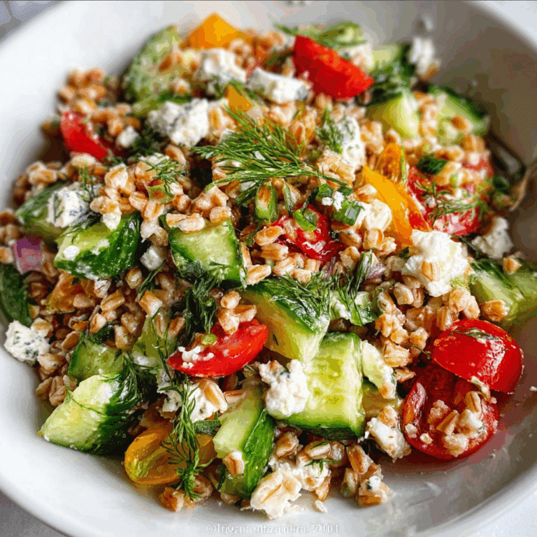 Farro Greek Salad with Feta and Dill