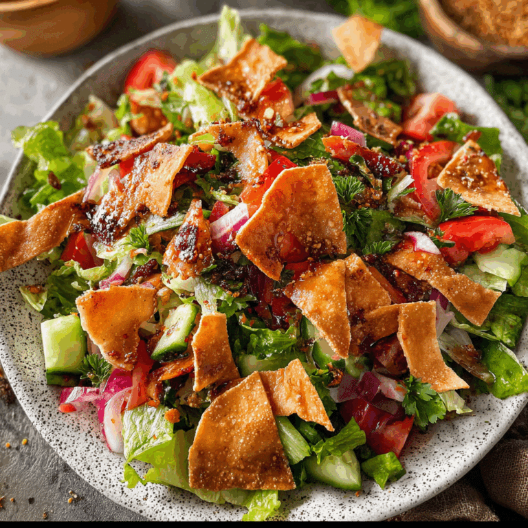 Fattoush Salad with Crispy Pita Chips