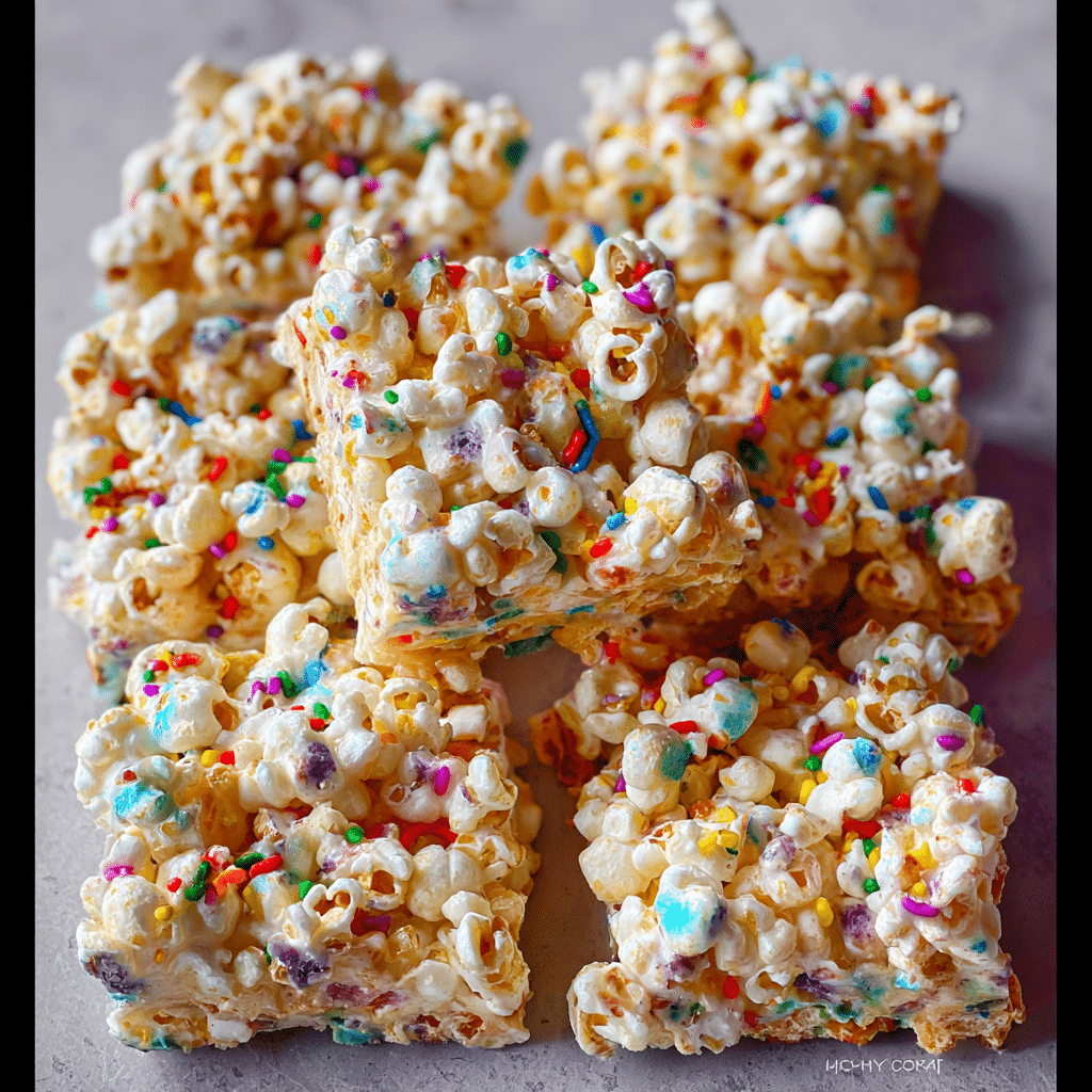 Funfetti Marshmallow Popcorn Treats
