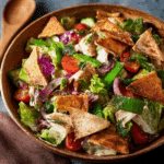 Lebanese Fattoush Salad with Crispy Pita Chips