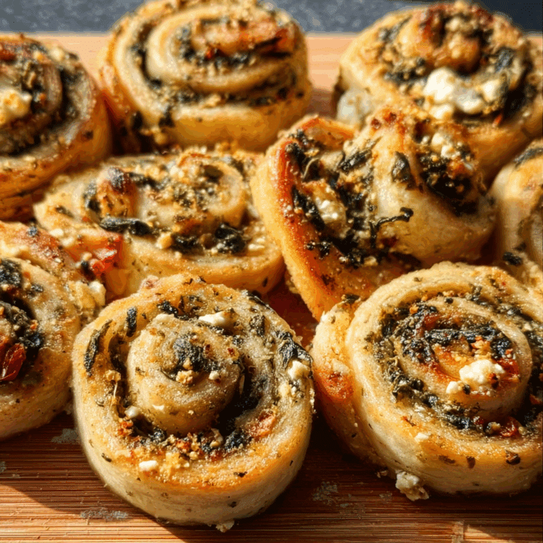 Mediterranean Pinwheels with Spinach and Feta