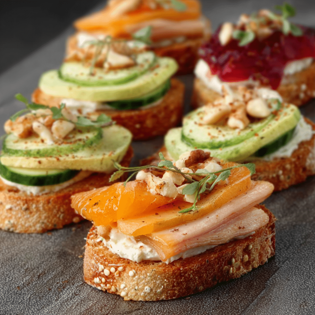Mini Open Faced Sandwiches