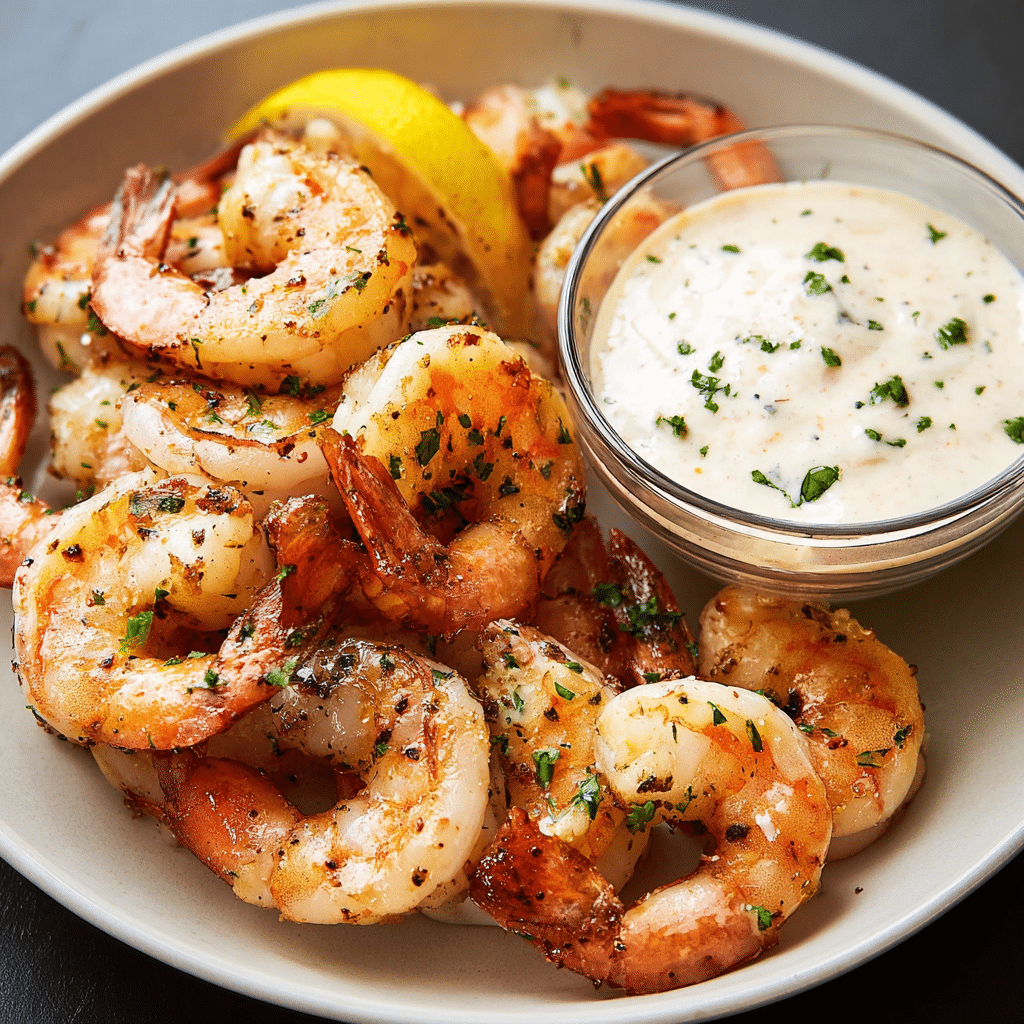 Roasted Shrimp Cocktail with Lemon Horseradish Aioli