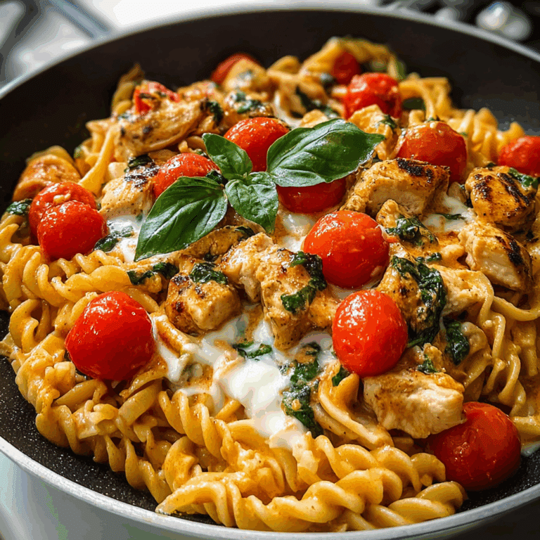 Caprese Chicken Pasta with Creamy Tomato Sauce