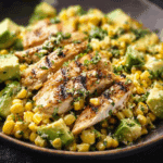 Grilled Chicken and Corn Salad with Avocado