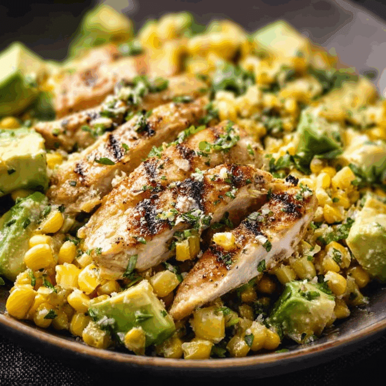 Grilled Chicken and Corn Salad with Avocado