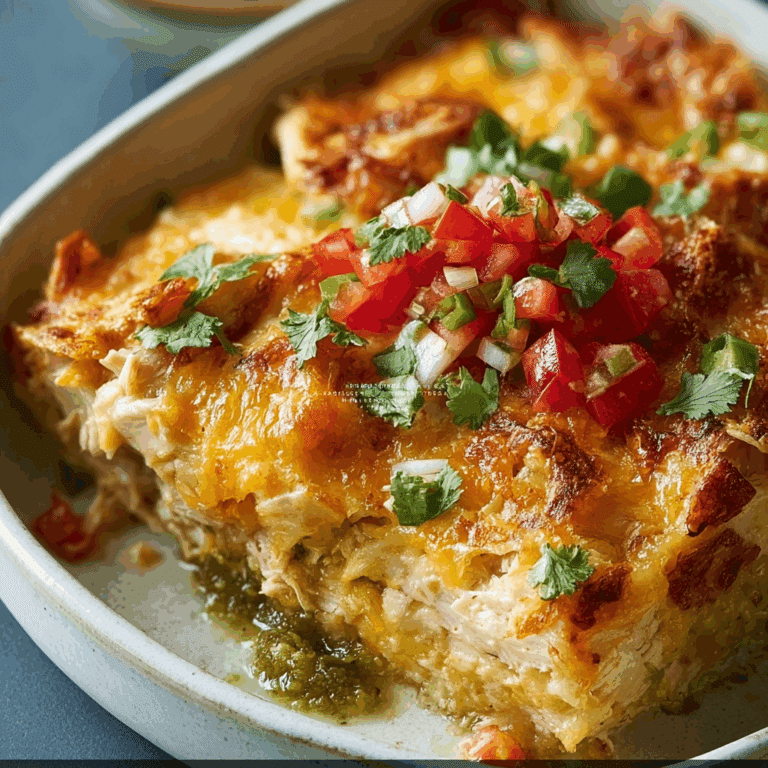 King Ranch Chicken Casserole with Salsa Verde