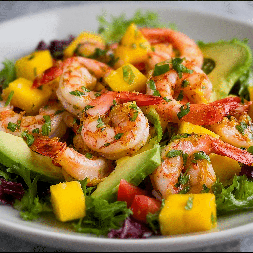 Mango Pineapple Shrimp Salad
