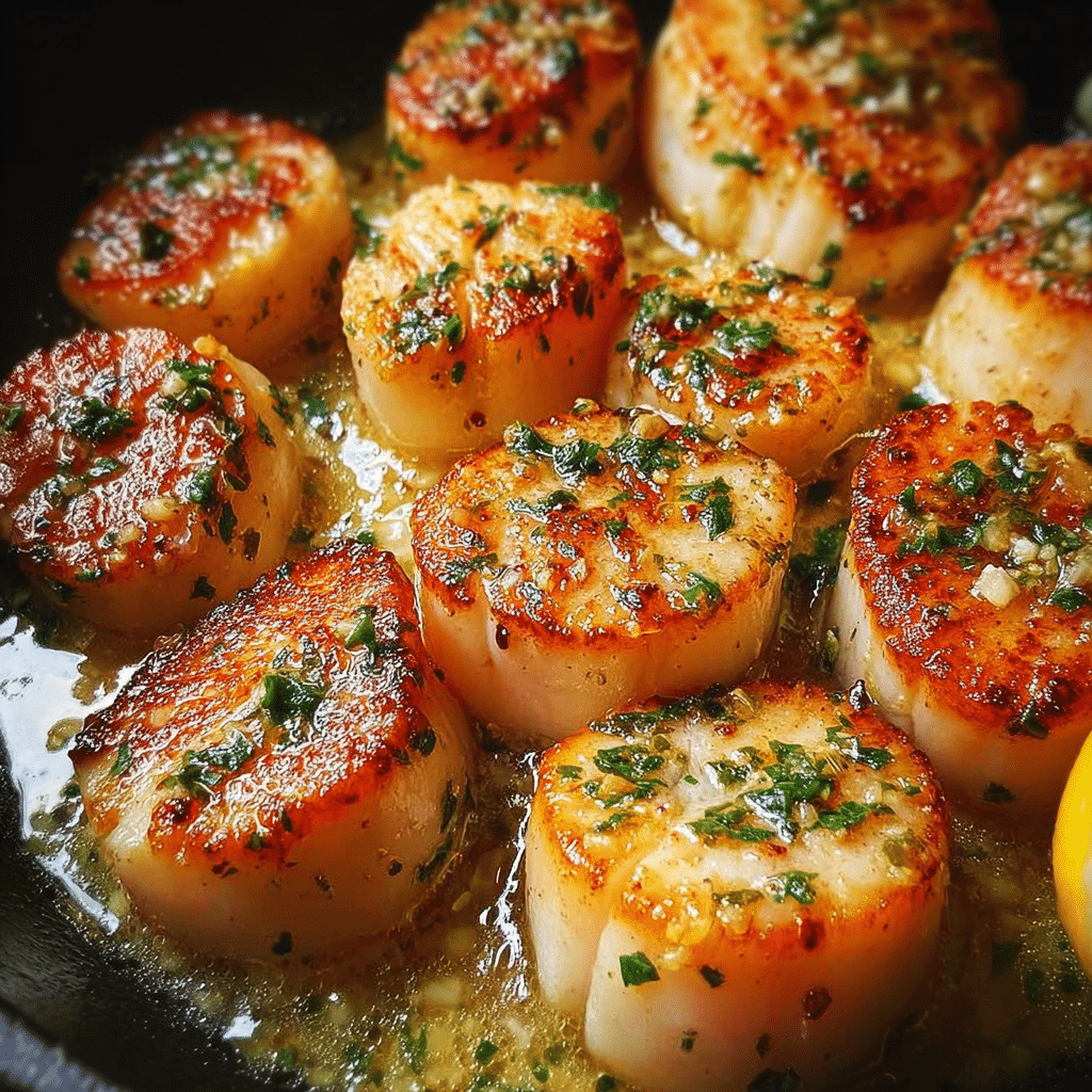 Pan Seared Garlic Butter Scallops
